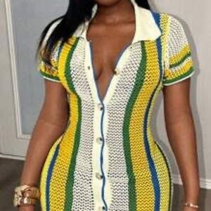 New Summer Casual  CollarShirt Dress